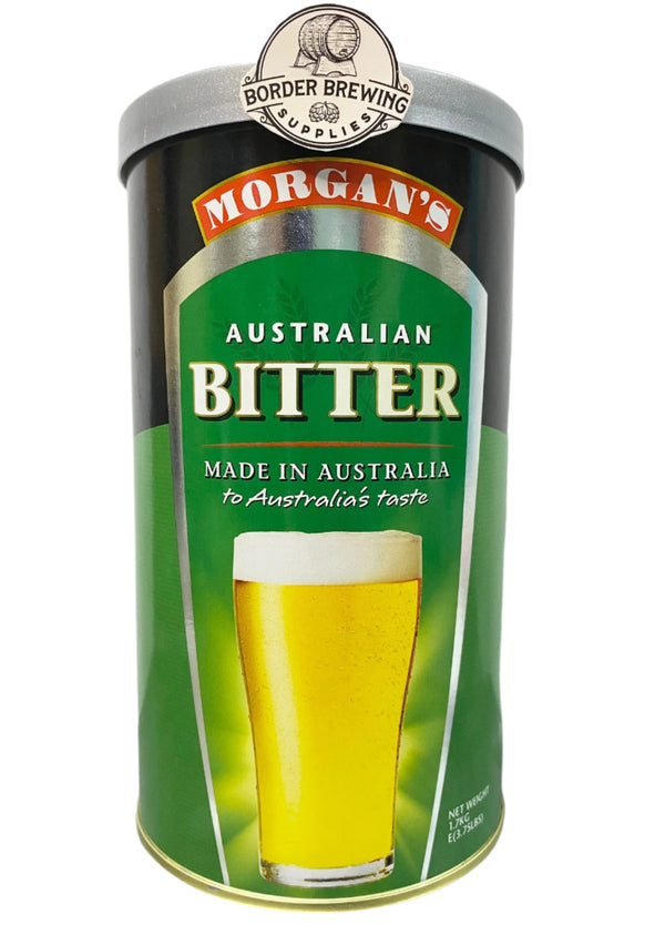 Australian Bitter Morgan’s Brewing Co. 1.7kg Malt Extract Brewing Kit A full-flavoured brew, gentle in malt character with a full and robust hop bitterness.  Made in Australia to Australia's taste. 