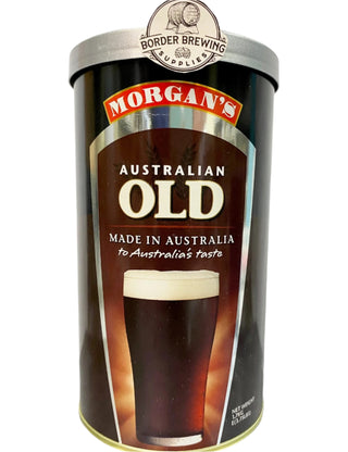 Australian Old Morgan’s Brewing Co. 1.7kg Malt Extract Brewing Kit Robust flavour with hints of Coffee & Chocolate balanced perfectly with the light hopping and thick creamy head.   This one is VERY popular with our customers.  Made in Australia to Australia's taste. 