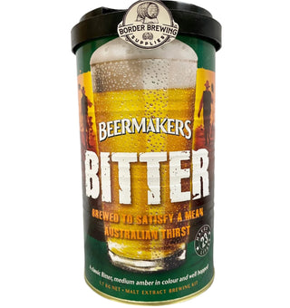 Bitter Ale BeerMakers 1.7kg Malt Extract Brewing Kit A classic bitter, medium amber in colour, and well hopped beer.  Beermakers is brewed to satisfy the Australian working man's thirst.  Made in NZ