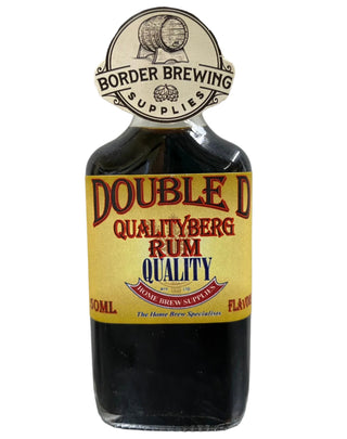 Qualityberg Rum Double D 50ml Essence Flavouring A rich, full-bodied flavour profile, with notes of Vanilla, Caramel, & Toffee  Bundy Style Rum  Add 16ml per 700ml  Makes just over 3L  Previously called LinDanberg, Roddanberg