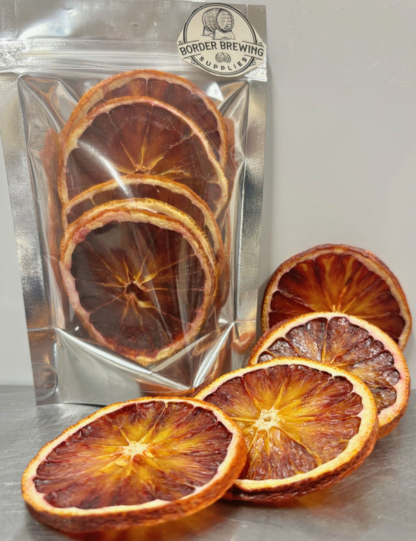 Drink Bitz
Dehydrated Blood Oranges
20g Australian grown Oranges

Decorate your next drink or cocktail with Drink Bitz dehydrated blood oranges.

Add dried blood oranges to your next gin botanical recipe mix.

Garnish drinks & cocktails or decorate food with these delicious oranges.

There are many other uses such as -

Mulled Wine, Cooking, Flavoured Water, Potpourri, Garlands, Ornaments etc