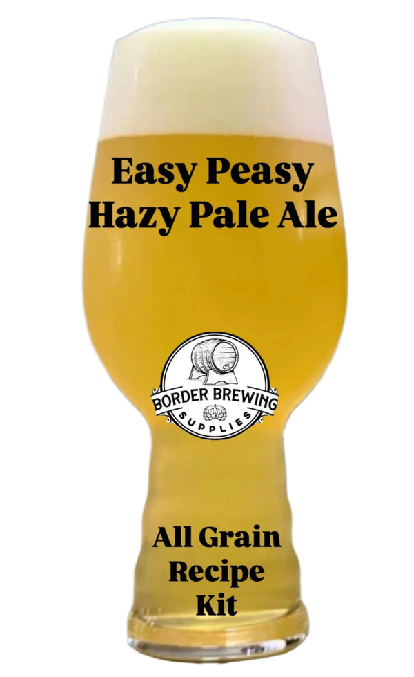 Easy Peasy Hazy Pale Ale
All Grain Recipe Kit

A delicious easy drinking Hazy Pale Ale. Low on bitterness bursting with Tropical & Citrus hop flavour. A great summer smasher.