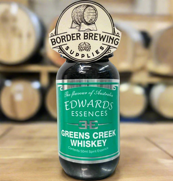 Greens Creek Whisky Edwards Essences A great all round Whisky with both Malt & Smokey characters. Excellent over ice. Makes 3.5 Litres Or mix 700ml of neutral spirit (38%) 10ml (2 caps) of Edwards Essences  Try Edwards Essences Greens Creek Whisky if you like Black Douglas™