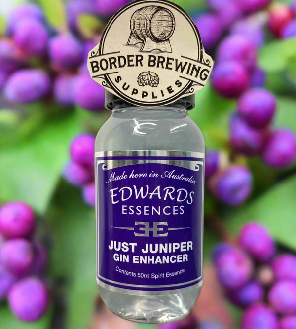 Just Juniper Gin Enhancer. Edwards Essences. Give your Gin extra lift with the addition of Juniper Berry extract. Created from the finest extracts to boost and enhance your favourite gin. Just Juniper can be used on its own.  Mixing Instructions: Add 1 - 4 ml per 700ml to enhance & improve the lift & character of your favourite classic Gin. Add small amounts to taste.