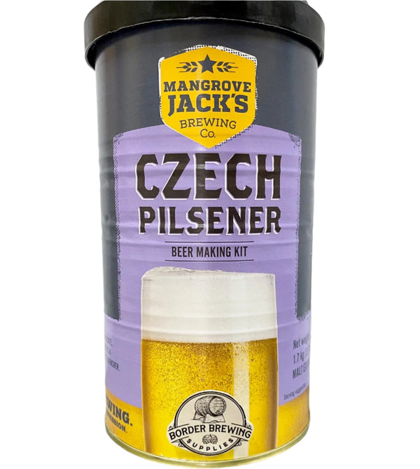 Czech Pilsner Mangrove Jack's International 1.7kg Malt Extract Brewing Kit Fully flavoured with a distinctive hop character, this distinguished Czech Pilsner is a great thirst quencher.  In the style of Pilsner Urquell or Budvar