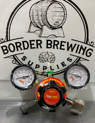 Regulator MK4 Type 30 CO2 Gas 6.5bar PRV & 100psi Gauge Dual Gauge *includes 8mm x FFL duotight fitting  Get your beer flowing on your kegerator to perfection with a MK4 Regulator.  With a large body and precision diaphragm, this regulator provides high flow rates and very accurate adjustments.