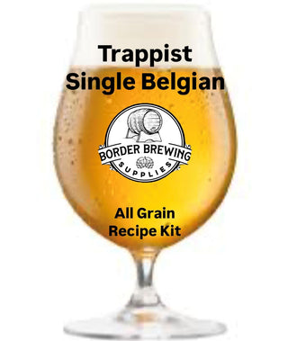 Trappist Single Belgian Single All Grain Recipe Kit A Blond, Bitter, Hoppy table beer that is very Dry & Highly carbonated. The aggressive fruity-spicy Belgian yeast character and high bitterness is forward in the balance, with a soft, supportive grainy-sweet malt palate, and a spicy-floral hop profile.