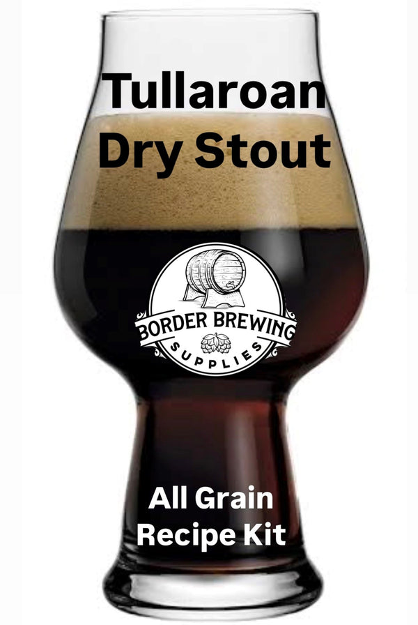 Tullaroan Dry Stout American Stout All Grain Recipe Kit A cross between a Foreign extra Stout, Dry Irish Stout and an American Stout. This beer is an easy drinking stout that finishes quite dry with a firm bitterness backed up with light coffee and roast flavours and a great mouthfeel.