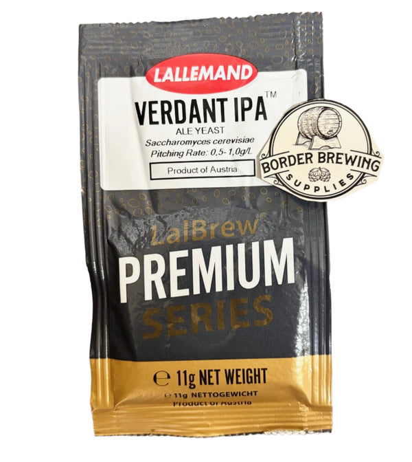 Verdant IPA
Ale Yeast
Lallemand LalBrew

Produces a variety of hop-forward and malty beers. Prominent notes of apricot and undertones of tropical fruit and citrus merge seamlessly with hop aromas. With medium-high attenuation, Verdant IPA leaves a soft and balanced malt profile with slightly more body than a typical American IPA yeast strain. This highly versatile strain is well suited for a variety of beer styles.