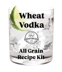 Wheat Vodka
All Grain Recipe Kit
All grain Vodka recipe for a 20L wash

Made primarily from wheat that will yield a Smooth, Clean, & slightly Sweet neutral spirit with a full mouthfeel. The finished product can be enjoyed on its own or mixed in cocktails, and is a popular choice for those who prefer a lighter, more neutral taste in their drinks.